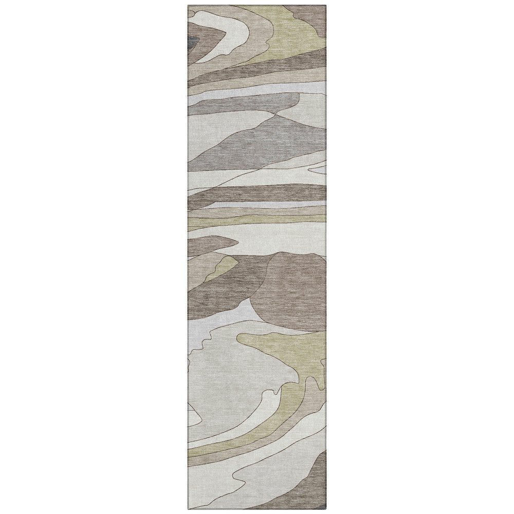 Machine Washable Indoor/Outdoor Chantille ACN2777 Ivory 2'3" x 7'6" Runner Rug. Picture 1