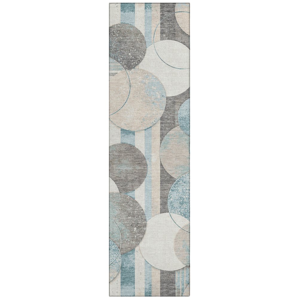 Machine Washable Indoor/Outdoor Chantille ACN2778 Teal 2'3" x 7'6" Runner Rug. Picture 1