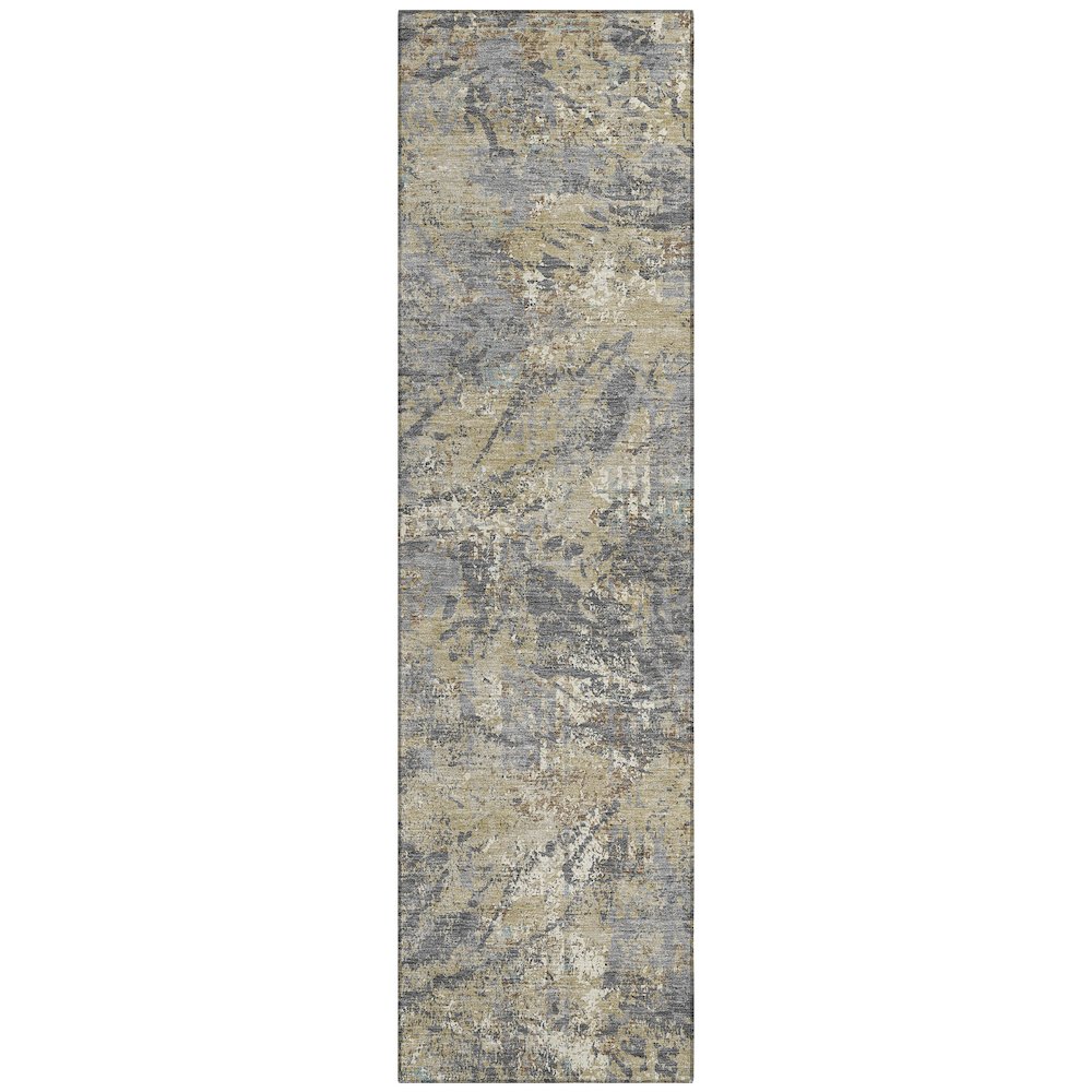 Machine Washable Indoor/Outdoor Chantille ACN2779 Gray 2'3" x 7'6" Runner Rug. Picture 1