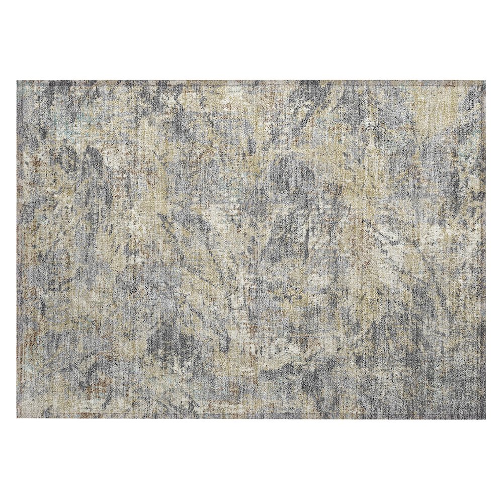 Machine Washable Indoor/Outdoor Chantille ACN2779 Gray 1'8" x 2'6" Rug. Picture 1