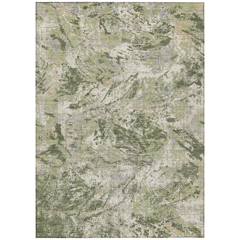 Machine Washable Indoor/Outdoor Chantille ACN2779 Green 3' x 5' Rug. Picture 1