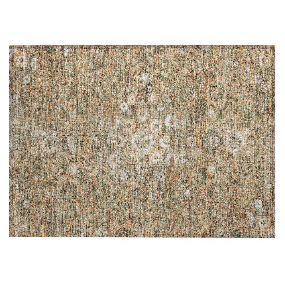Machine Washable Indoor/Outdoor Chantille ACN2782 Orange 1'8" x 2'6" Rug. Picture 1