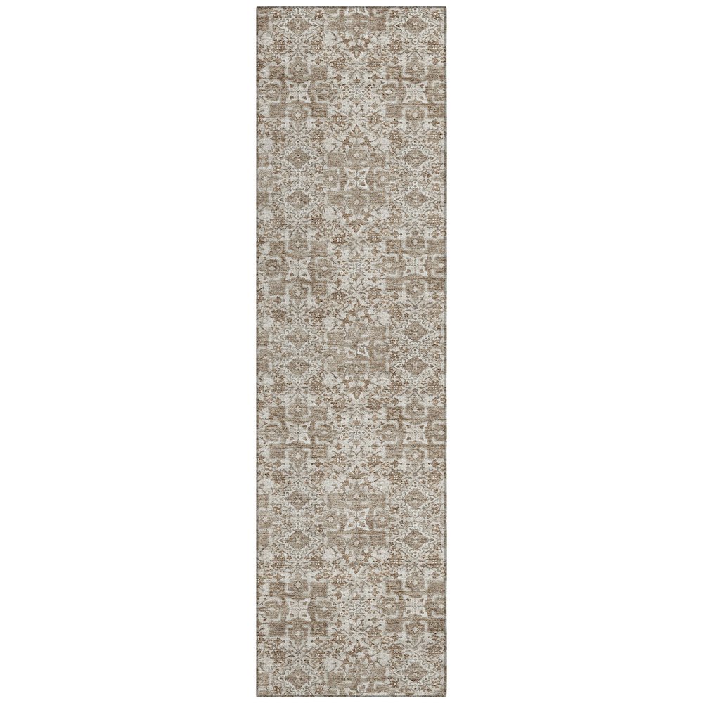 Machine Washable Indoor/Outdoor Chantille ACN2783 Brown 2'3" x 7'6" Runner Rug. Picture 1