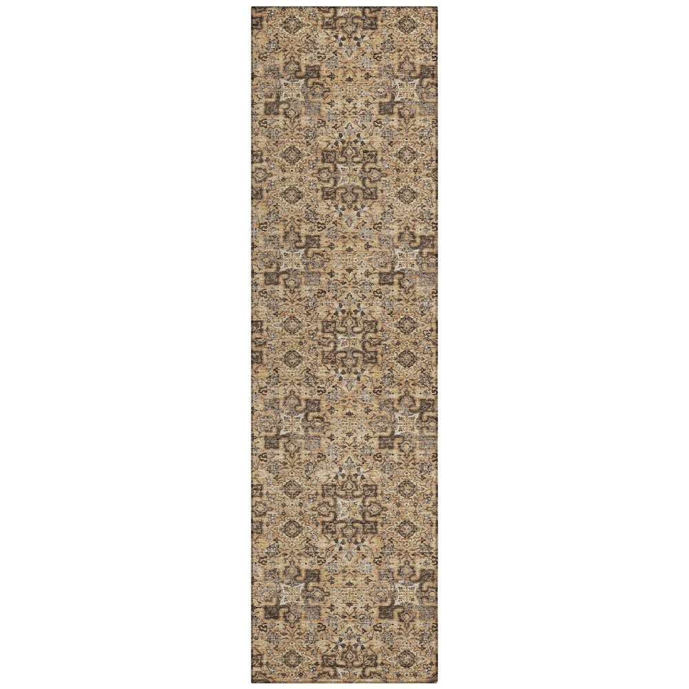 Machine Washable Indoor/Outdoor Chantille ACN2783 Orange 2'3" x 7'6" Runner Rug. Picture 1