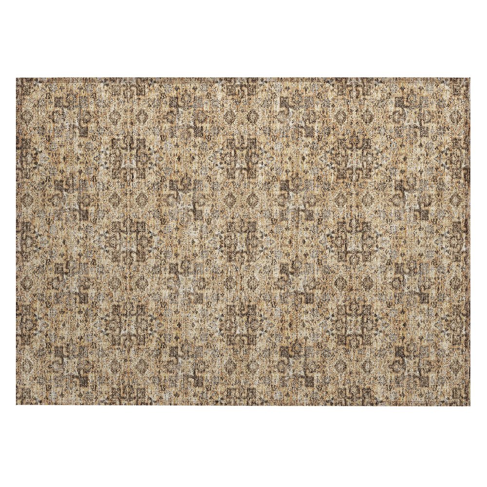 Machine Washable Indoor/Outdoor Chantille ACN2783 Orange 1'8" x 2'6" Rug. Picture 1