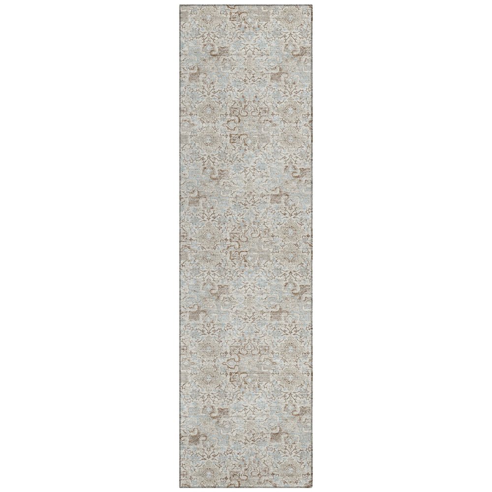 Machine Washable Indoor/Outdoor Chantille ACN2783 Ivory 2'3" x 7'6" Runner Rug. Picture 1