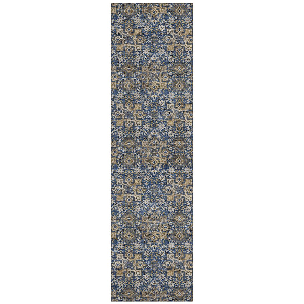 Machine Washable Indoor/Outdoor Chantille ACN2783 Blue 2'3" x 7'6" Runner Rug. Picture 1