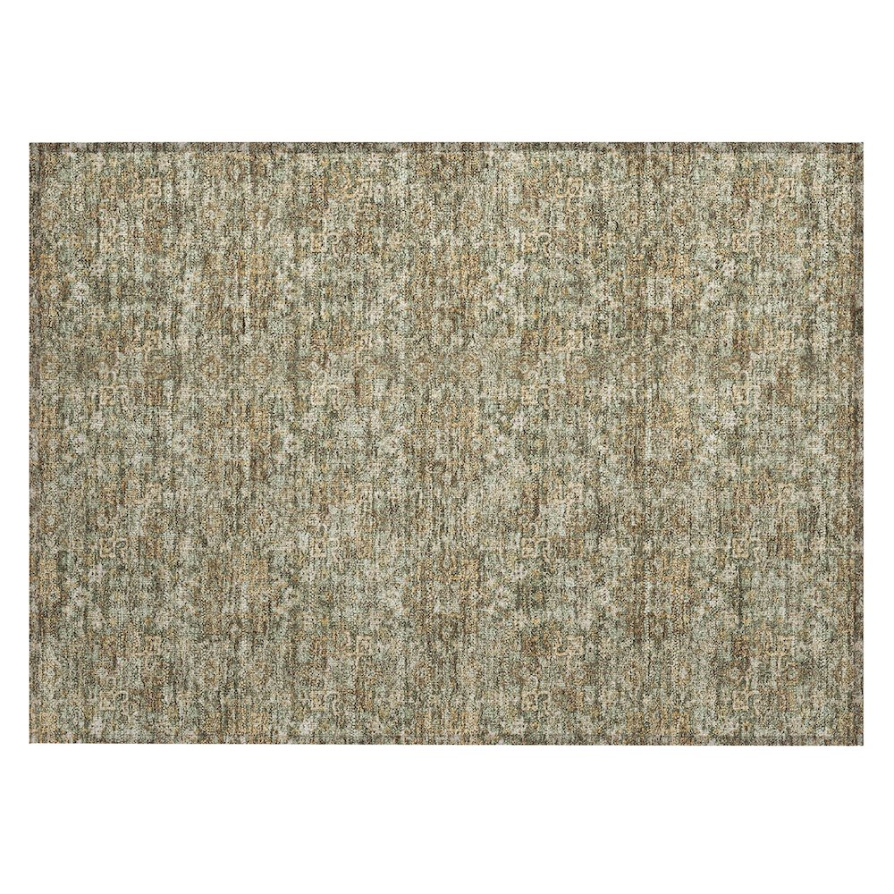 Machine Washable Indoor/Outdoor Chantille ACN2783 Green 1'8" x 2'6" Rug. Picture 1