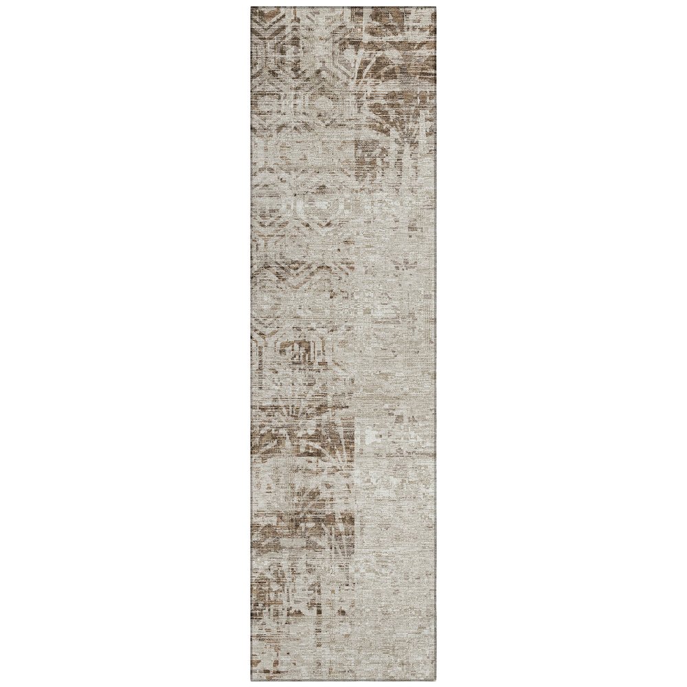 Machine Washable Indoor/Outdoor Chantille ACN2785 Brown 2'3" x 7'6" Runner Rug. Picture 1