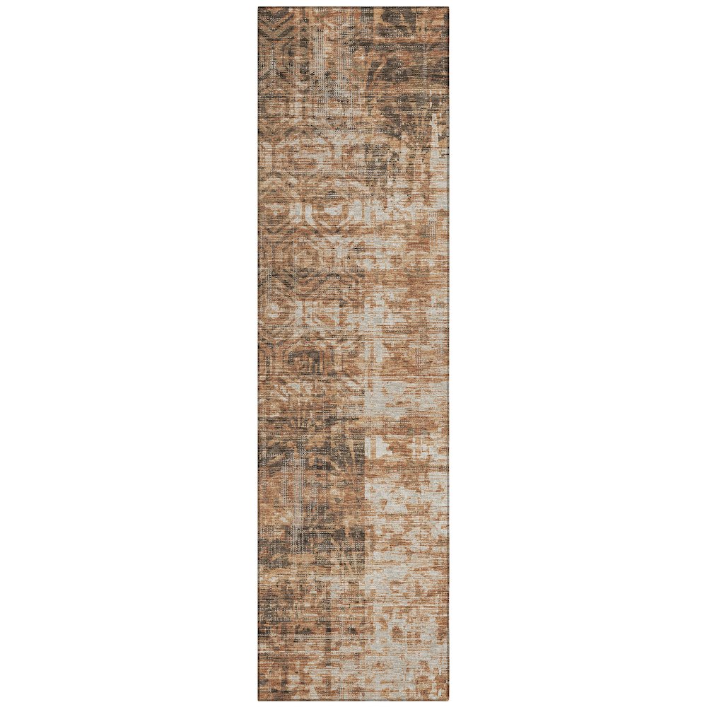 Machine Washable Indoor/Outdoor Chantille ACN2785 Orange 2'3" x 7'6" Runner Rug. Picture 1