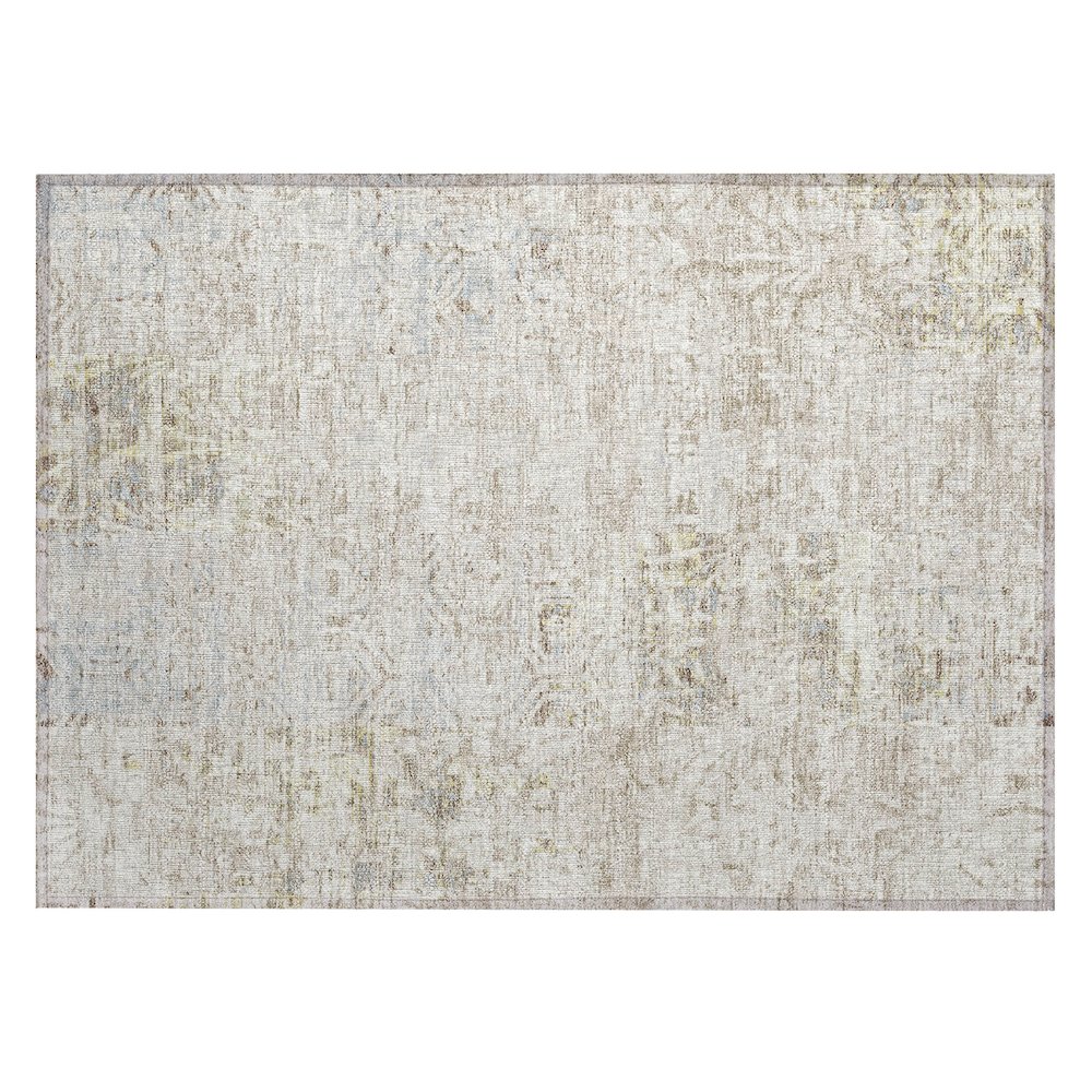 Machine Washable Indoor/Outdoor Chantille ACN2785 Ivory 1'8" x 2'6" Rug. Picture 1
