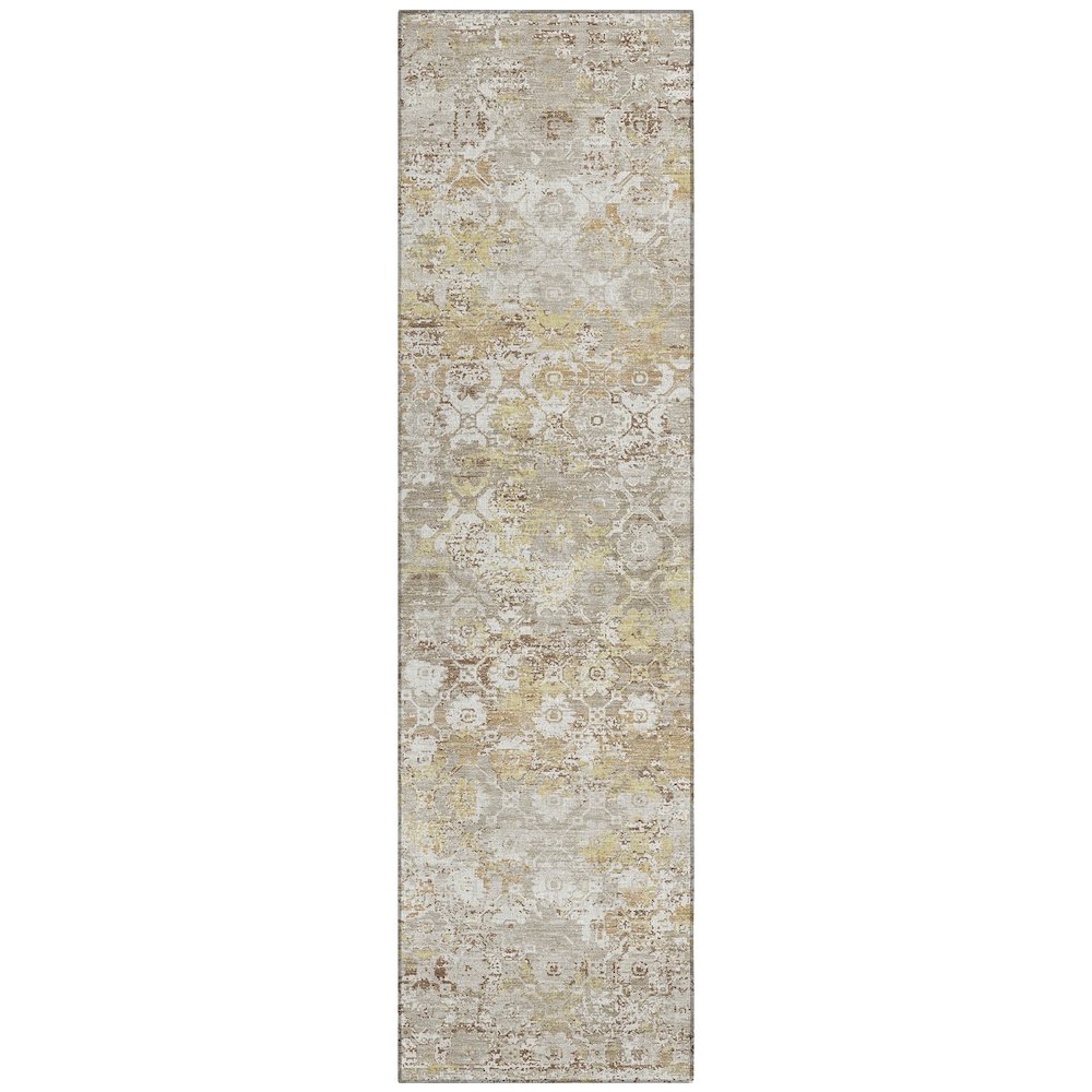 Machine Washable Indoor/Outdoor Chantille ACN2786 Ivory 2'3" x 7'6" Runner Rug. Picture 1