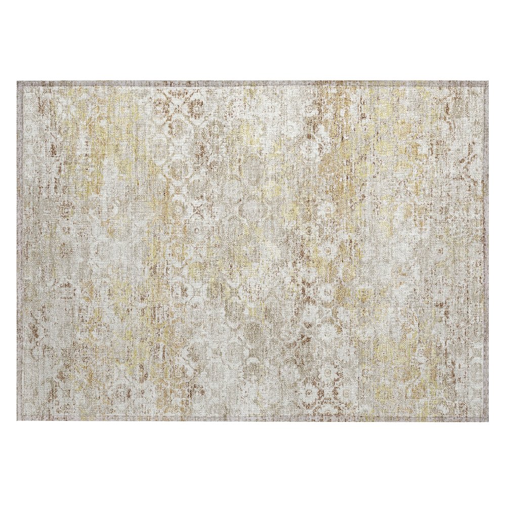 Machine Washable Indoor/Outdoor Chantille ACN2786 Ivory 1'8" x 2'6" Rug. Picture 1