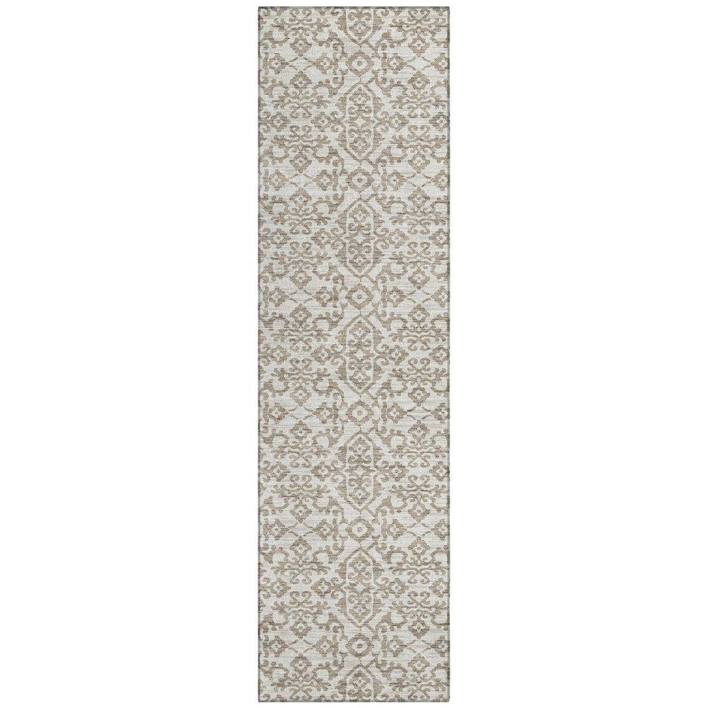 Machine Washable Indoor/Outdoor Chantille ACN2787 Ivory 2'3" x 7'6" Runner Rug. Picture 1