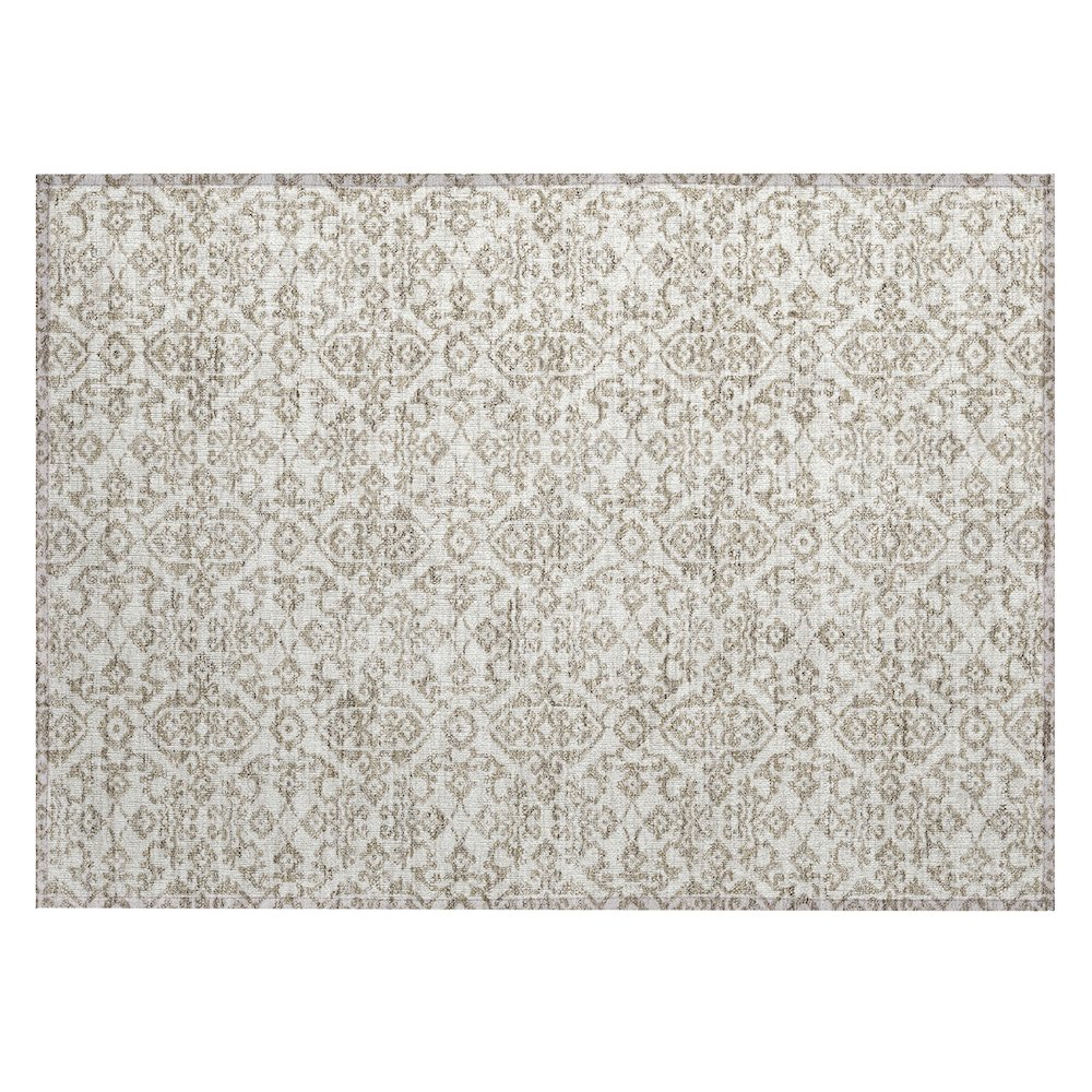 Machine Washable Indoor/Outdoor Chantille ACN2787 Ivory 1'8" x 2'6" Rug. Picture 1