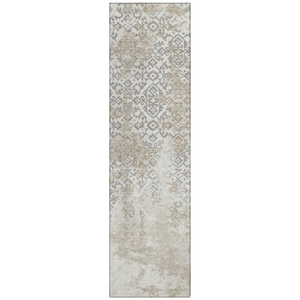 Machine Washable Indoor/Outdoor Chantille ACN2788 Ivory 2'3" x 7'6" Runner Rug. Picture 1