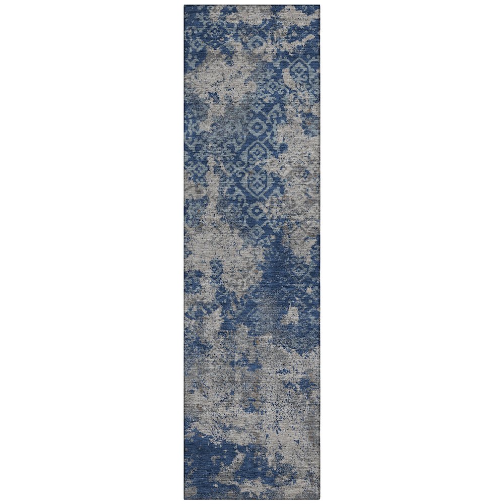 Machine Washable Indoor/Outdoor Chantille ACN2788 Blue 2'3" x 7'6" Runner Rug. Picture 1