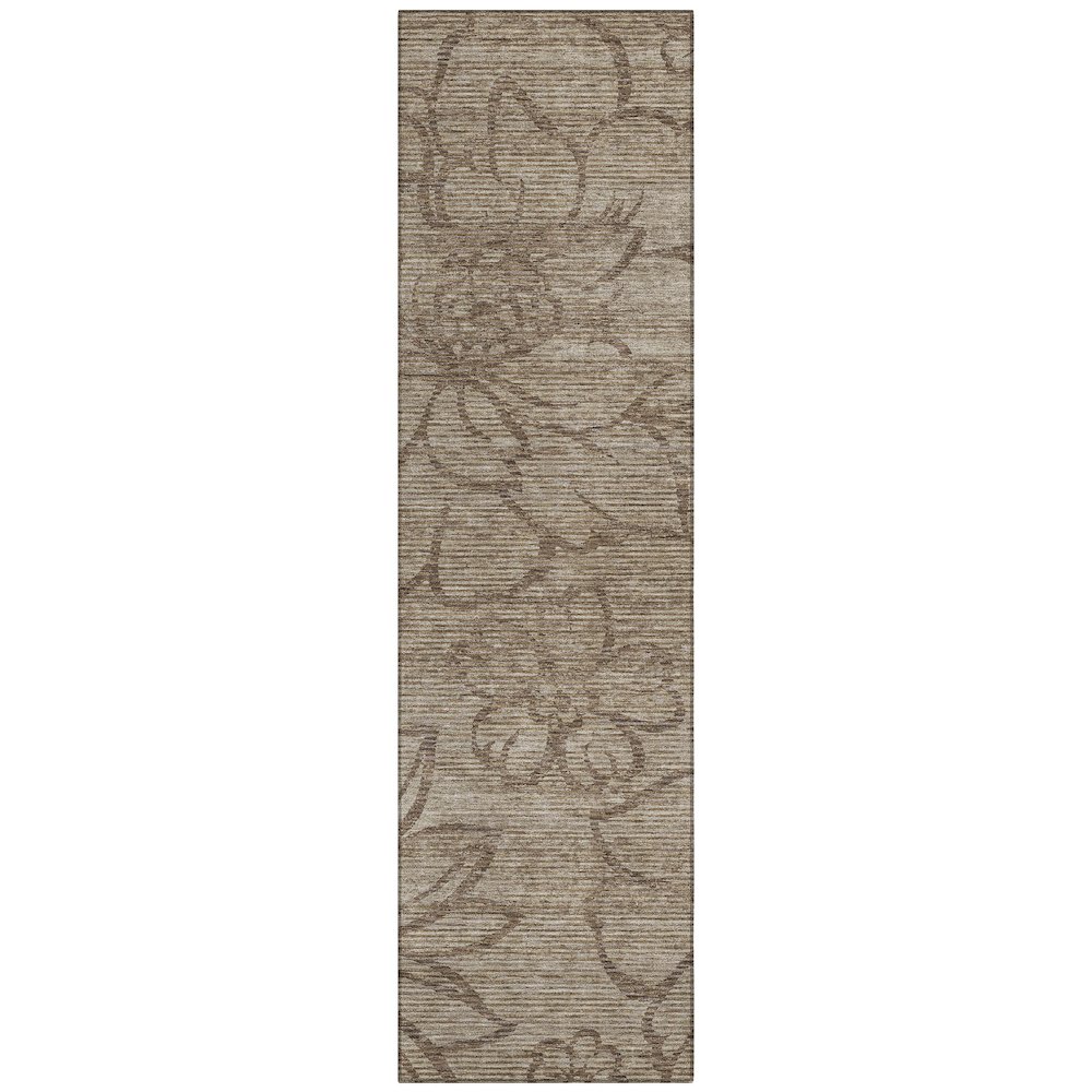 Machine Washable Indoor/Outdoor Chantille ACN2789 Brown 2'3" x 7'6" Runner Rug. Picture 1