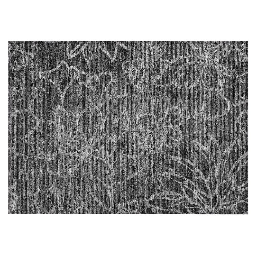 Machine Washable Indoor/Outdoor Chantille ACN2789 Black 1'8" x 2'6" Rug. Picture 1