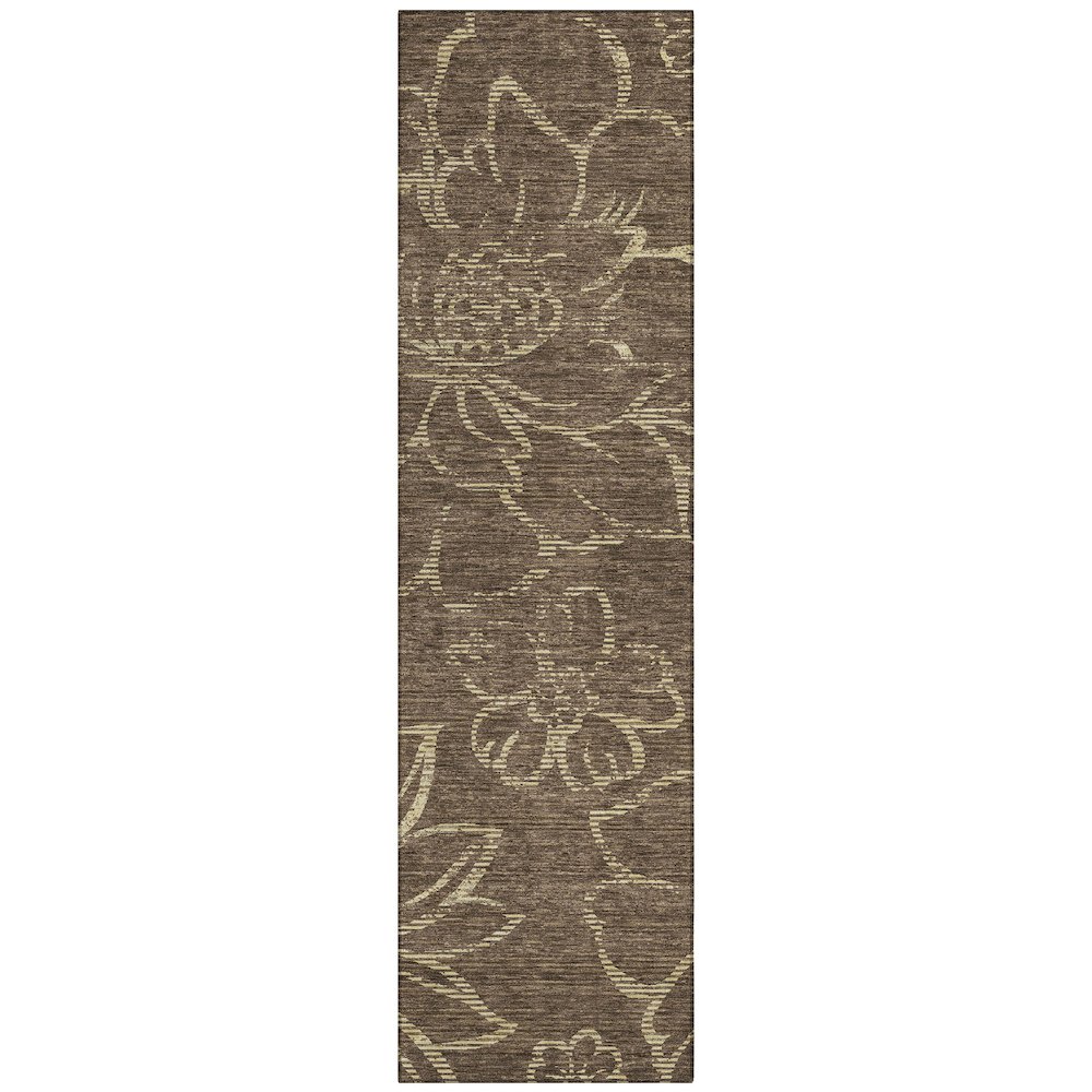 Machine Washable Indoor/Outdoor Chantille ACN2789 Brown 2'3" x 7'6" Runner Rug. Picture 1