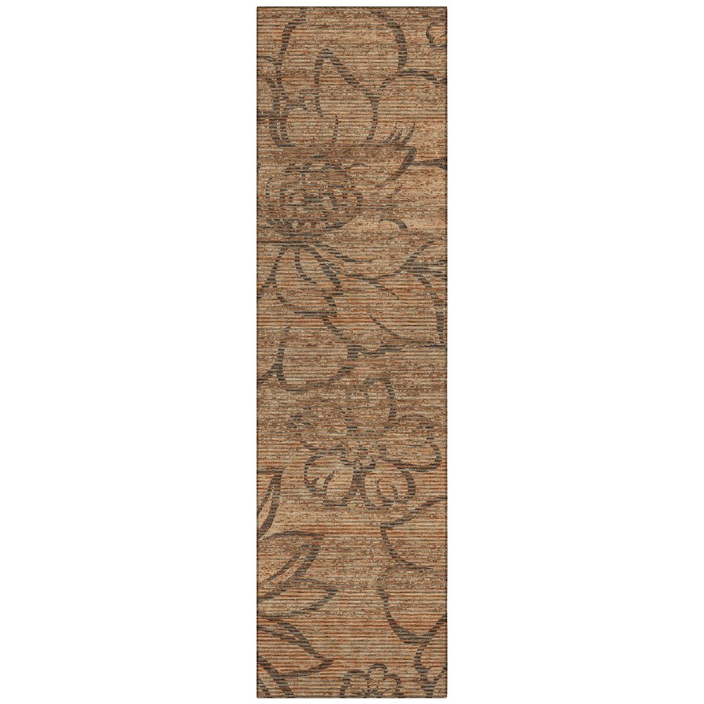 Machine Washable Indoor/Outdoor Chantille ACN2789 Orange 2'3" x 7'6" Runner Rug. Picture 1