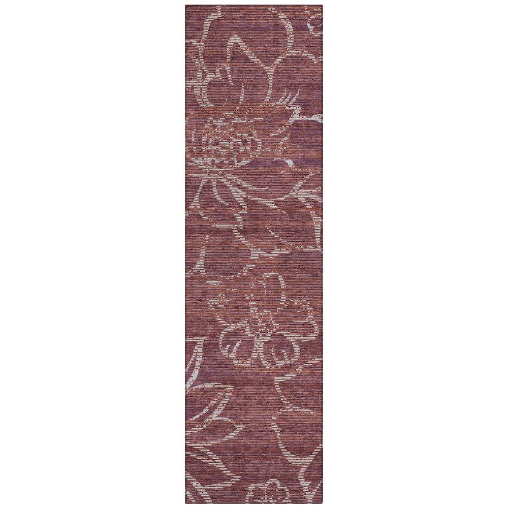 Machine Washable Indoor/Outdoor Chantille ACN2789 Purple 2'3" x 7'6" Runner Rug. Picture 1
