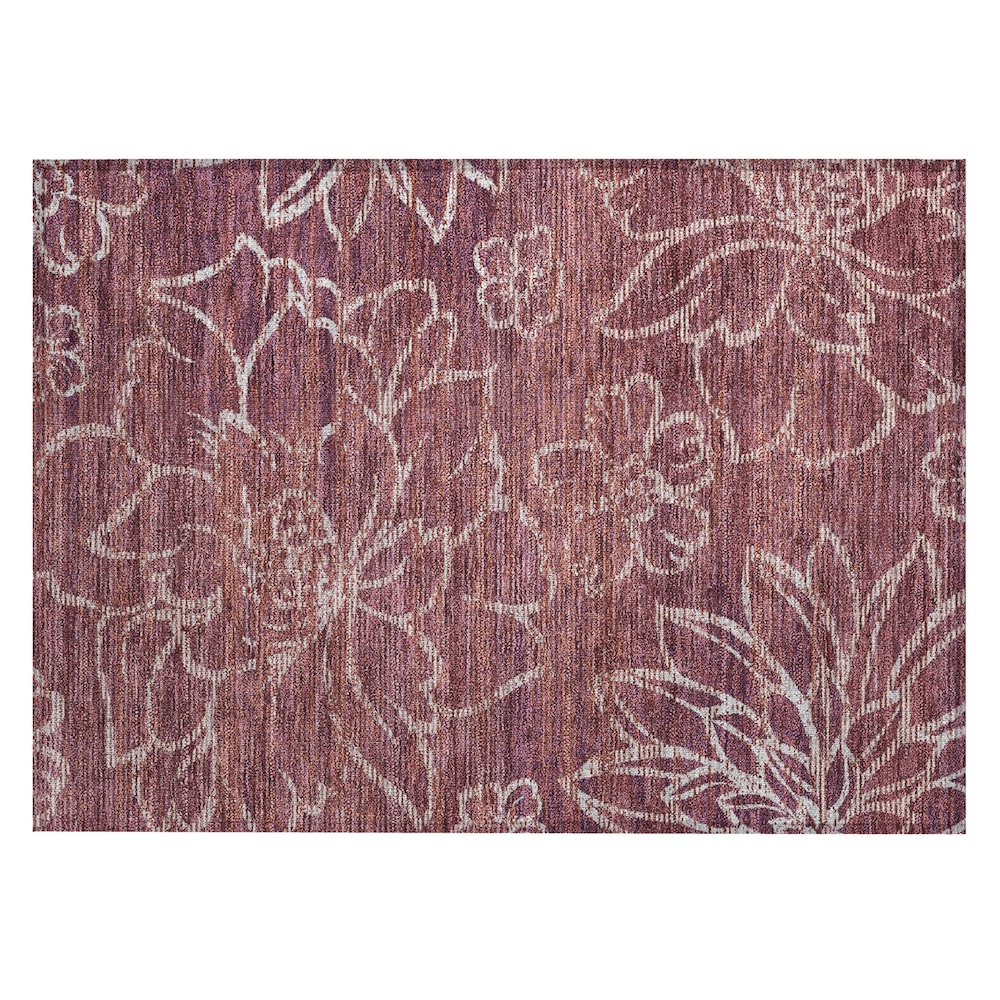 Machine Washable Indoor/Outdoor Chantille ACN2789 Purple 1'8" x 2'6" Rug. Picture 1