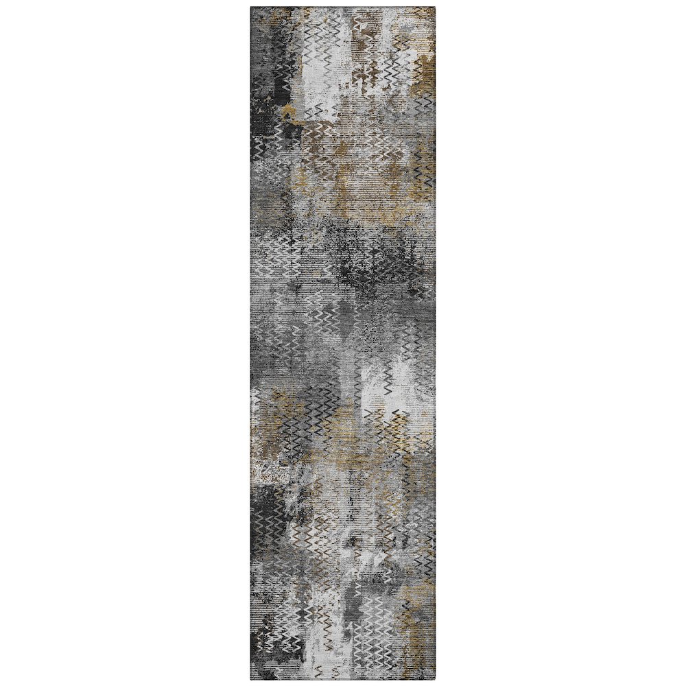 Machine Washable Indoor/Outdoor Chantille ACN2790 Gray 2'3" x 7'6" Runner Rug. Picture 1
