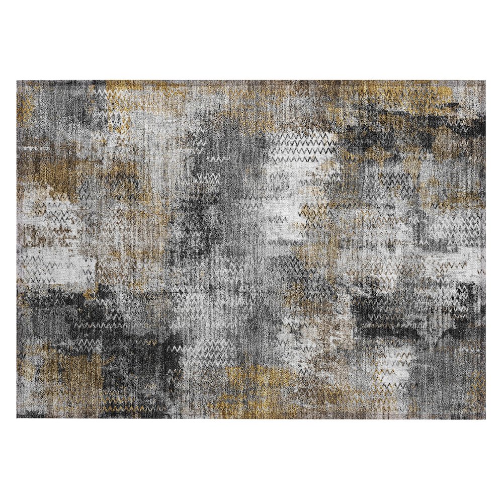 Machine Washable Indoor/Outdoor Chantille ACN2790 Gray 1'8" x 2'6" Rug. Picture 1