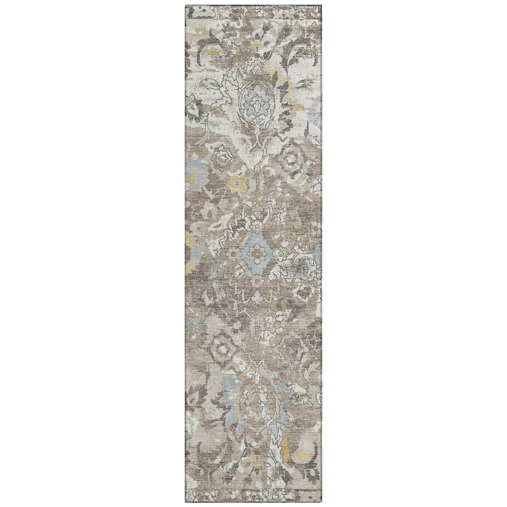 Machine Washable Indoor/Outdoor Chantille ACN2791 Ivory 2'3" x 7'6" Runner Rug. Picture 1