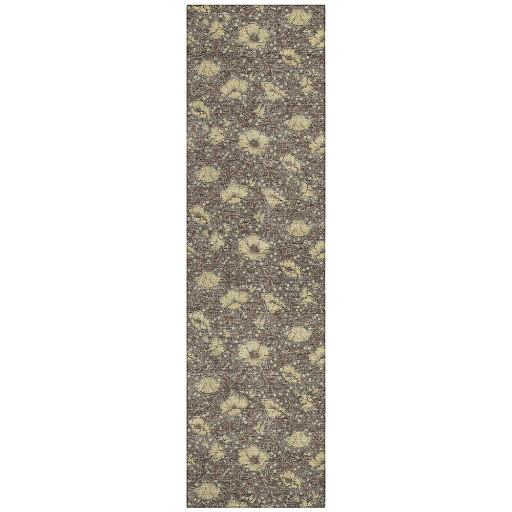 Machine Washable Indoor/Outdoor Chantille ACN2792 Brown 2'3" x 7'6" Runner Rug. Picture 1
