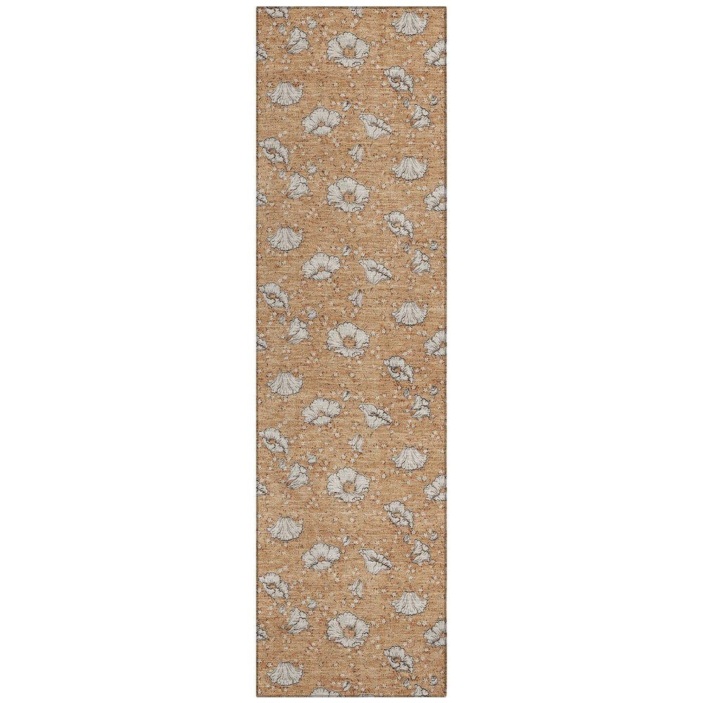 Machine Washable Indoor/Outdoor Chantille ACN2792 Orange 2'3" x 7'6" Runner Rug. Picture 1