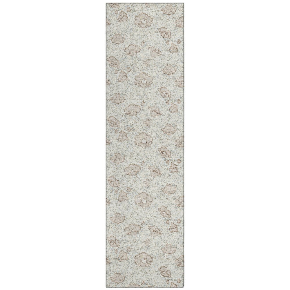 Machine Washable Indoor/Outdoor Chantille ACN2792 Ivory 2'3" x 7'6" Runner Rug. Picture 1