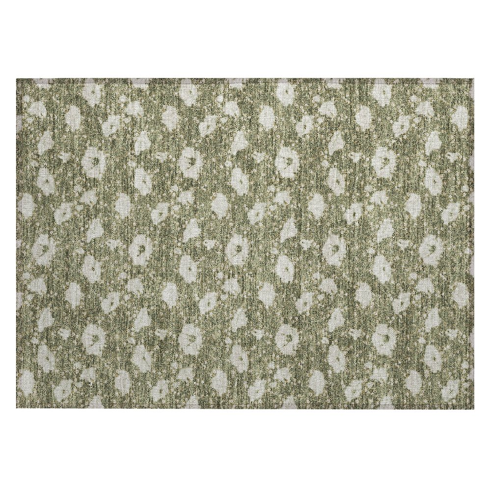 Machine Washable Indoor/Outdoor Chantille ACN2792 Green 1'8" x 2'6" Rug. Picture 1