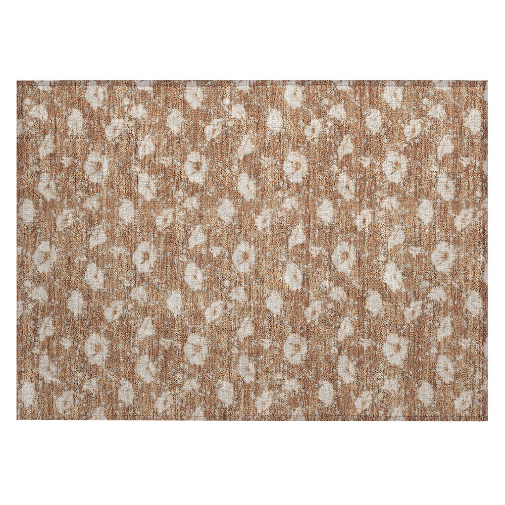 Machine Washable Indoor/Outdoor Chantille ACN2792 Orange 1'8" x 2'6" Rug. Picture 1