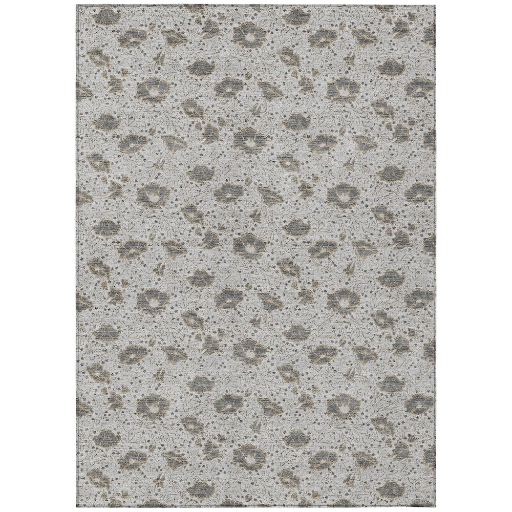 Machine Washable Indoor/Outdoor Chantille ACN2792 Gray 3' x 5' Rug. Picture 1
