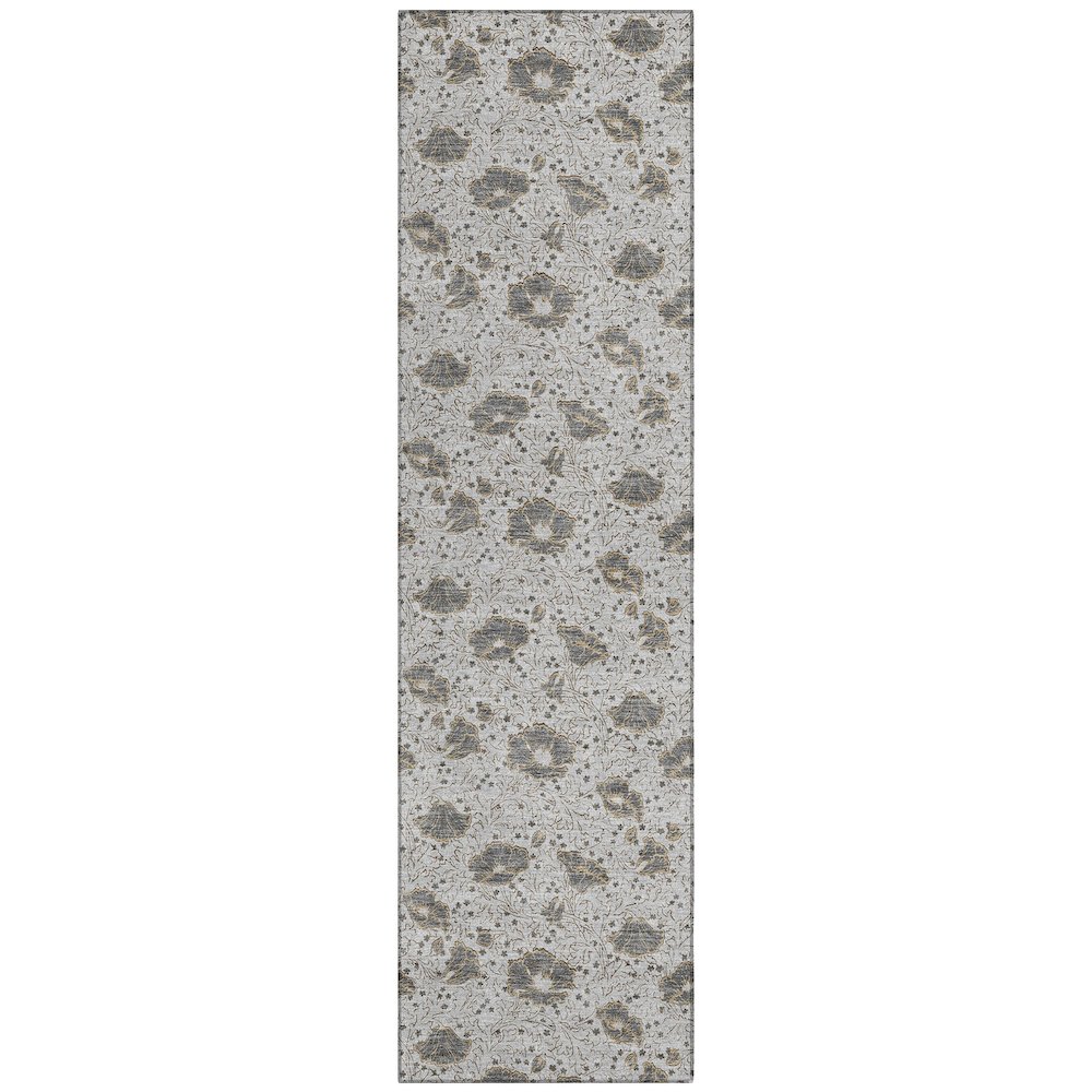 Machine Washable Indoor/Outdoor Chantille ACN2792 Gray 2'3" x 7'6" Runner Rug. Picture 1