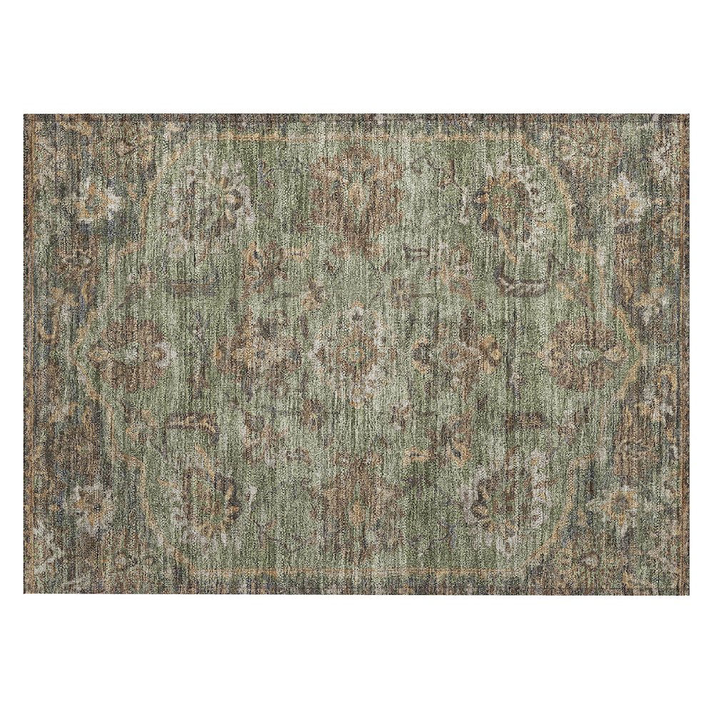 Machine Washable Indoor/Outdoor Chantille ACN2793 Green 1'8" x 2'6" Rug. Picture 1
