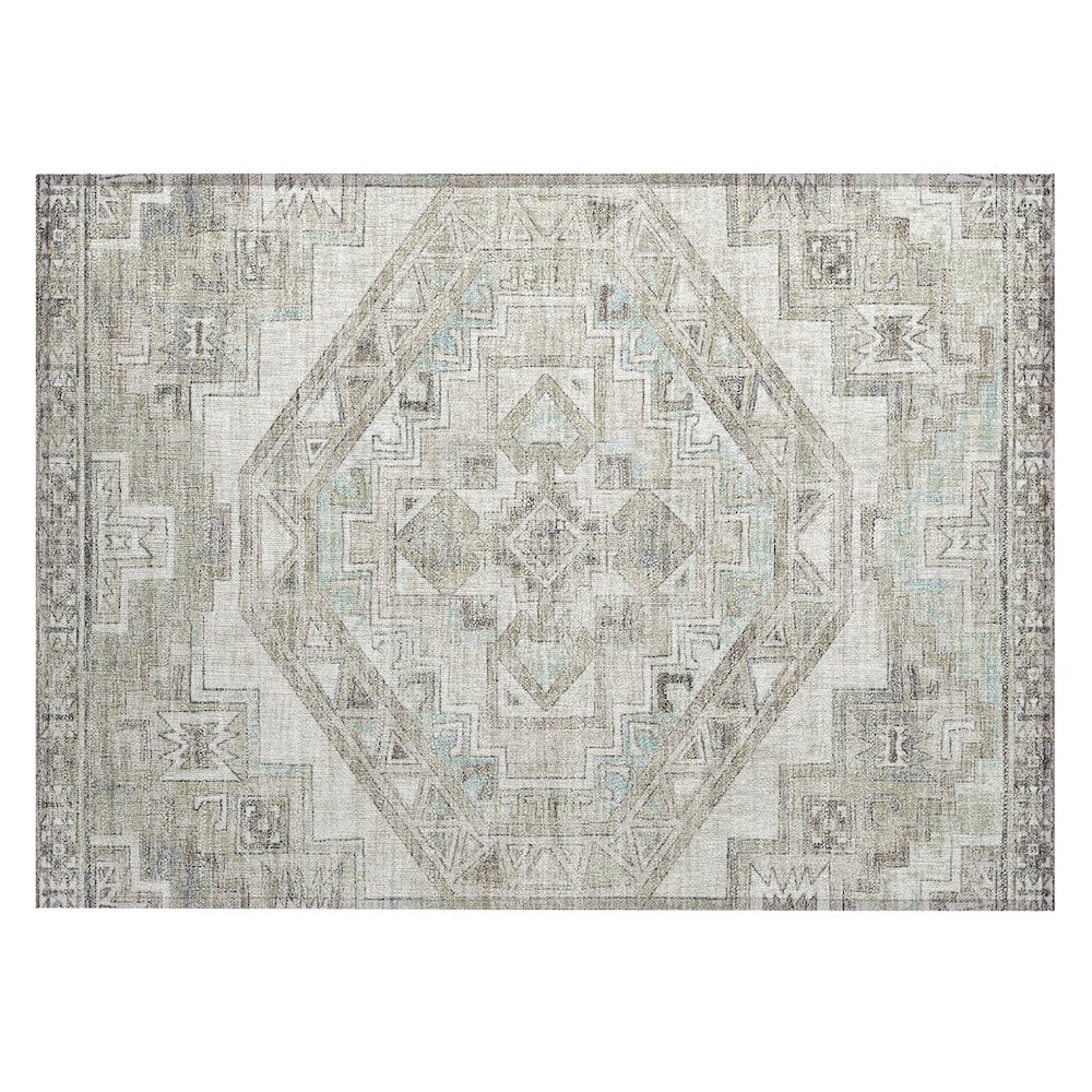 Machine Washable Indoor/Outdoor Chantille ACN2794 Ivory 1'8" x 2'6" Rug. Picture 1