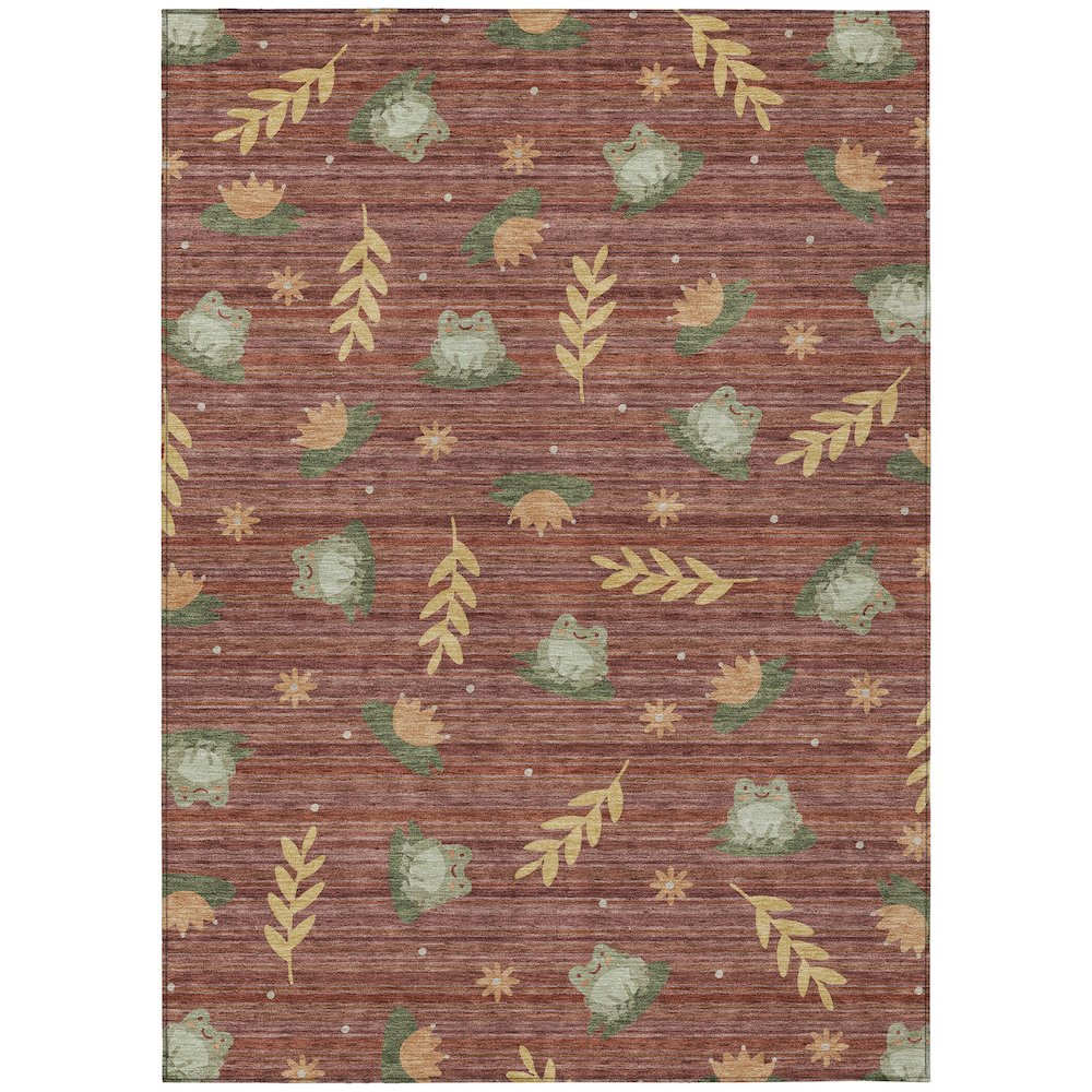Machine Washable Indoor/Outdoor Chantille ACN2795 Red 3' x 5' Rug. Picture 1