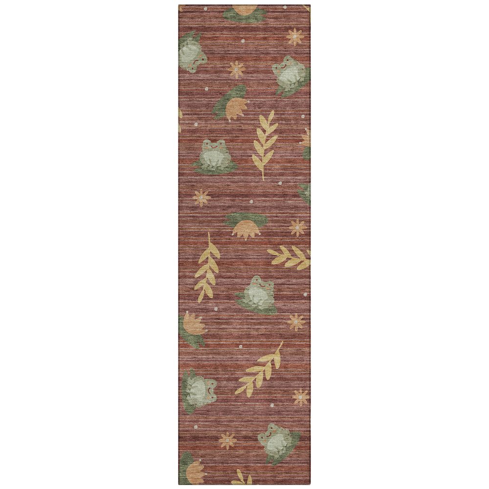 Machine Washable Indoor/Outdoor Chantille ACN2795 Red 2'3" x 7'6" Runner Rug. Picture 1