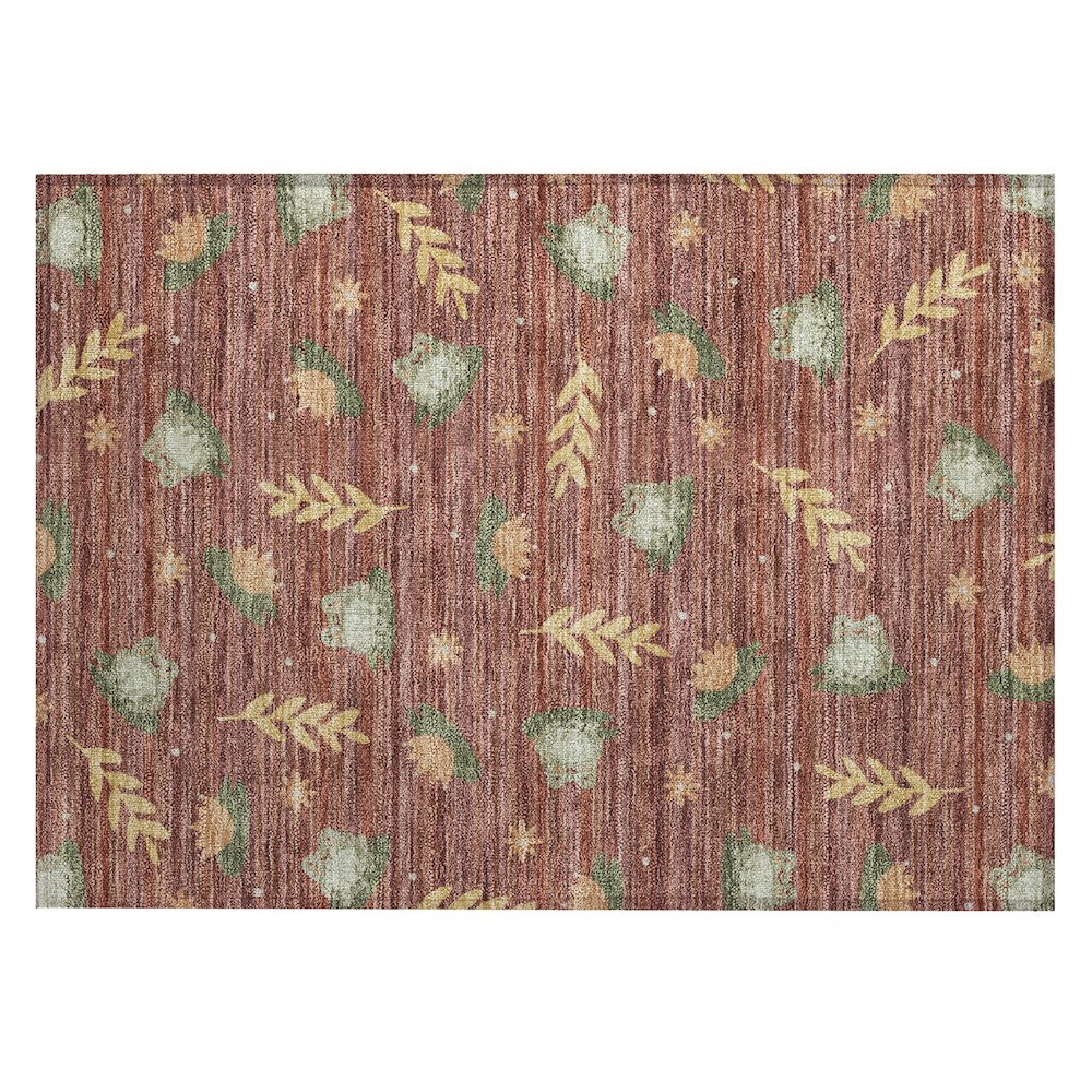 Machine Washable Indoor/Outdoor Chantille ACN2795 Red 1'8" x 2'6" Rug. Picture 1