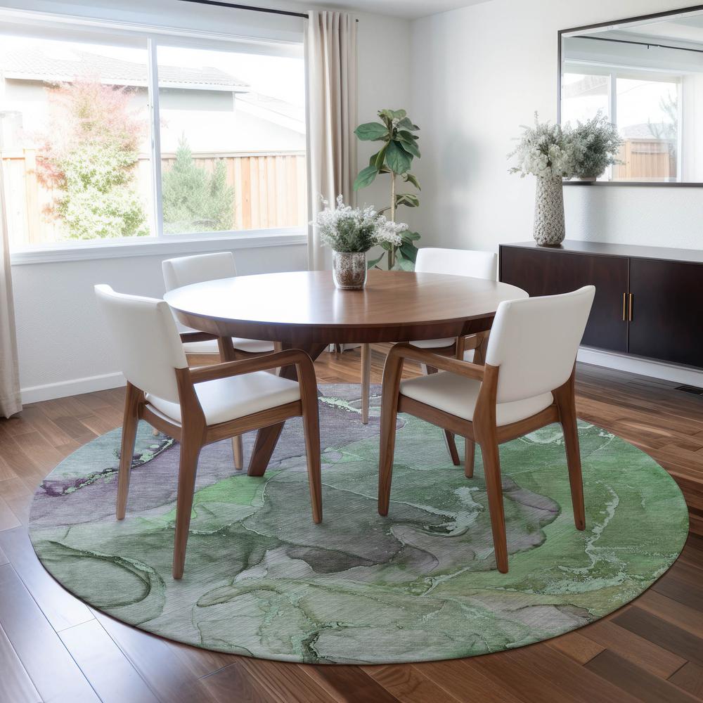 Chantille ACN500 Green 8' x 8' Rug. Picture 7