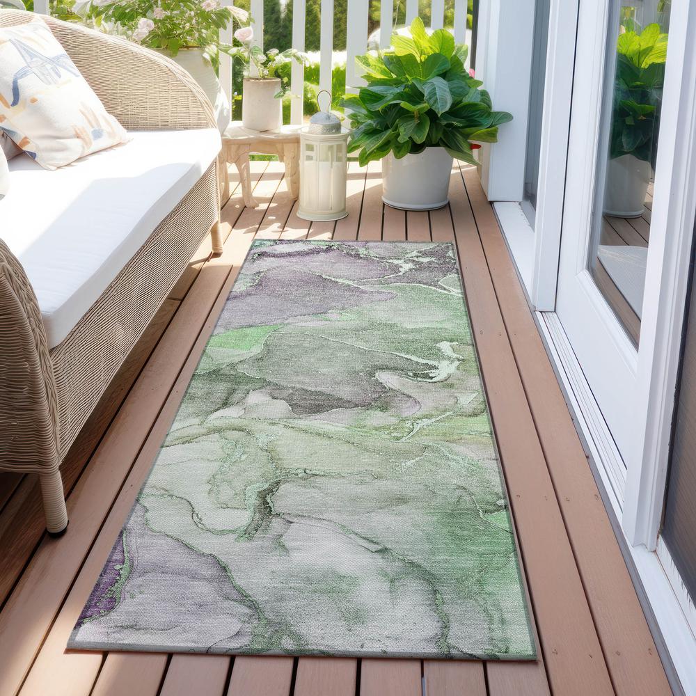 Chantille ACN500 Green 2'3" x 7'6" Rug. Picture 7