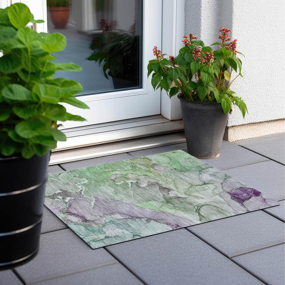 Chantille ACN500 Green 1'8" x 2'6" Rug. Picture 7