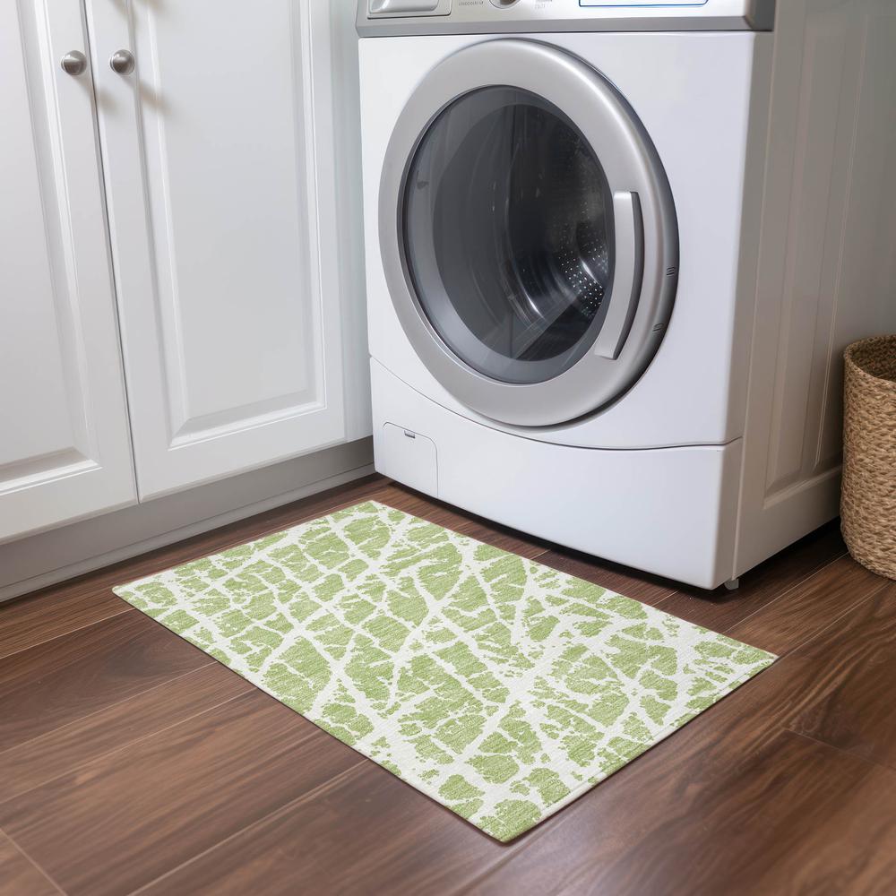 Chantille ACN501 Green 1'8" x 2'6" Rug. Picture 7