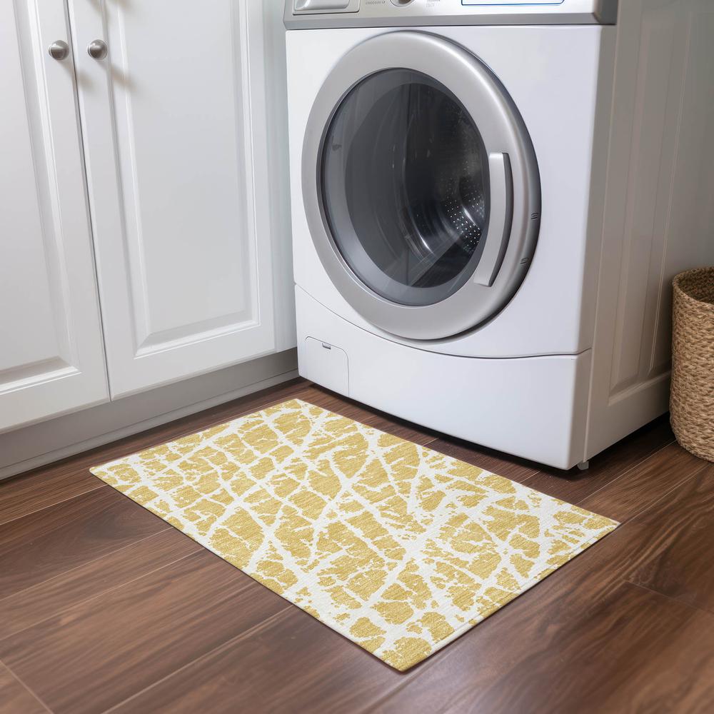 Chantille ACN501 Gold 1'8" x 2'6" Rug. Picture 6
