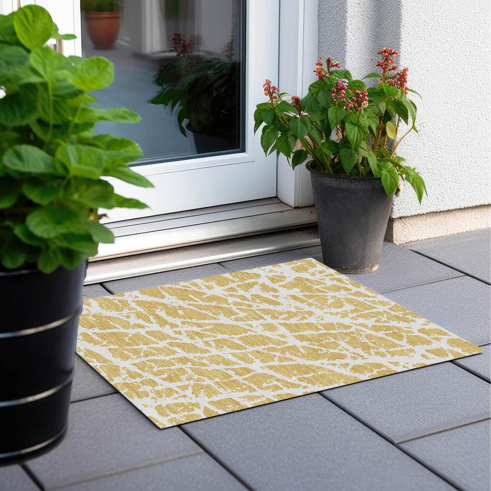 Chantille ACN501 Gold 1'8" x 2'6" Rug. Picture 7