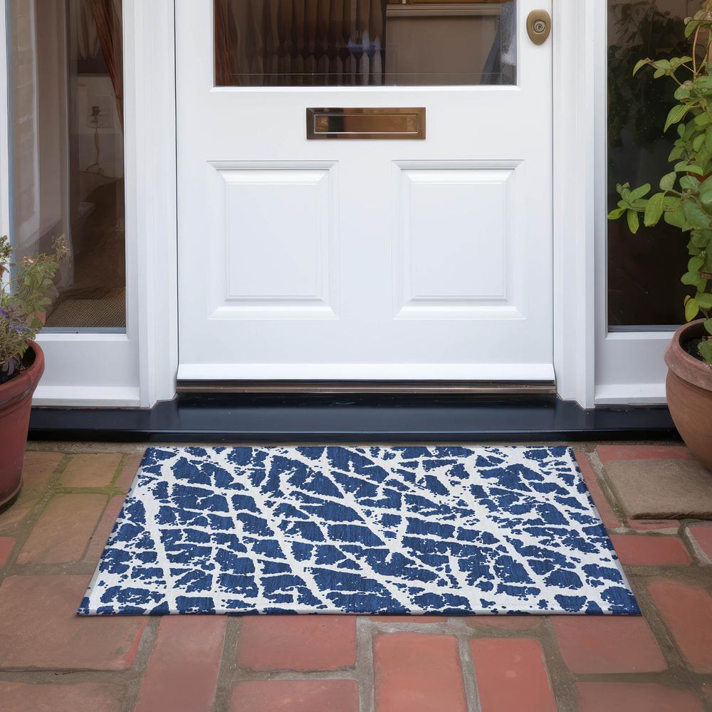 Chantille ACN501 Blue 1'8" x 2'6" Rug. Picture 7