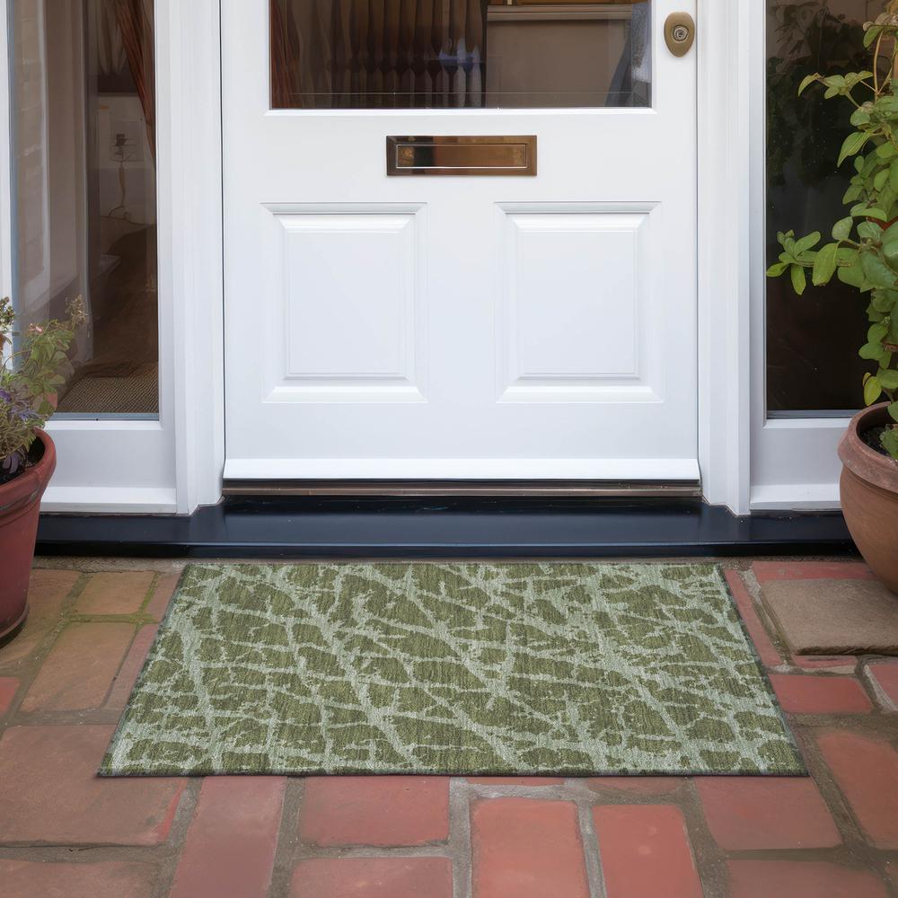 Chantille ACN501 Green 1'8" x 2'6" Rug. Picture 7
